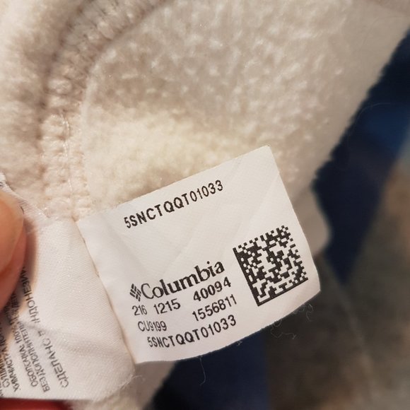 COLUMBIA Unisex One Size Scarf Cream Winter Fleece - Picture 8 of 10